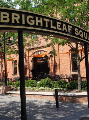 Downtown Durham NC Brightleaf Square sign