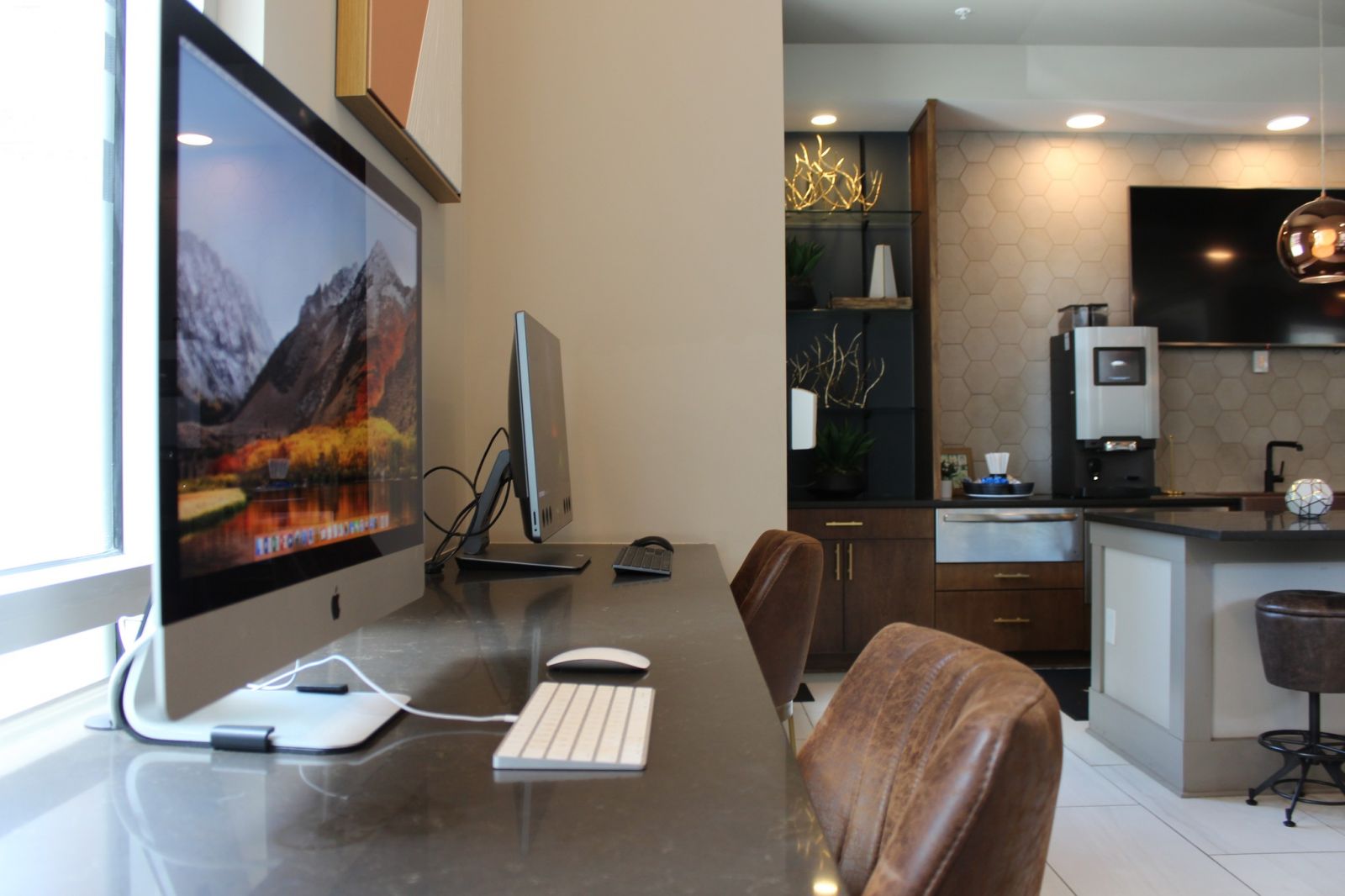 Van Alen apartments resident business center and coffee bar