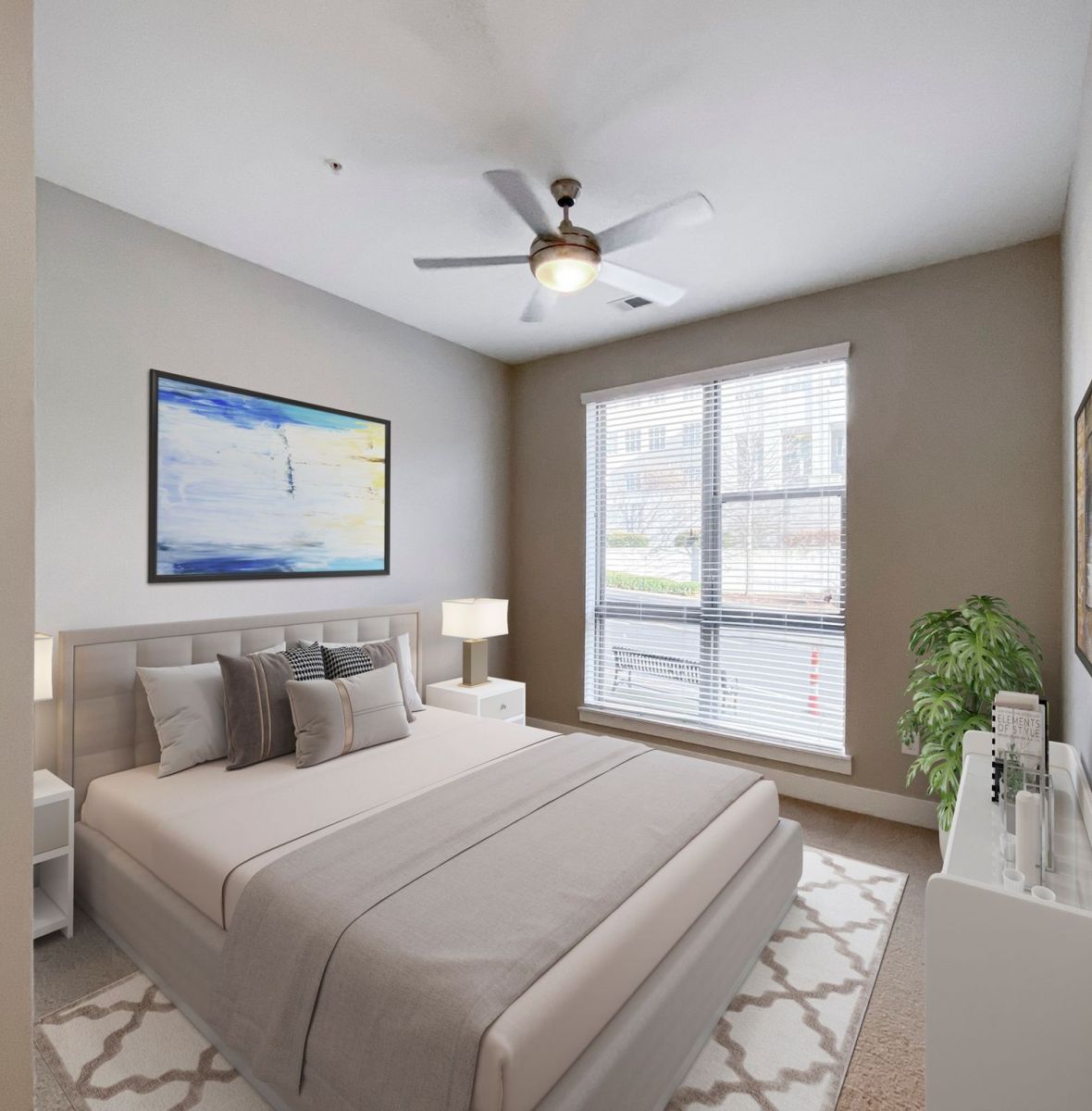 Providence Row apartment kitchen with island, stainless steel appliances, and beautiful finishes