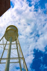 Downtown Durham NC American Tobacco Campus water tower