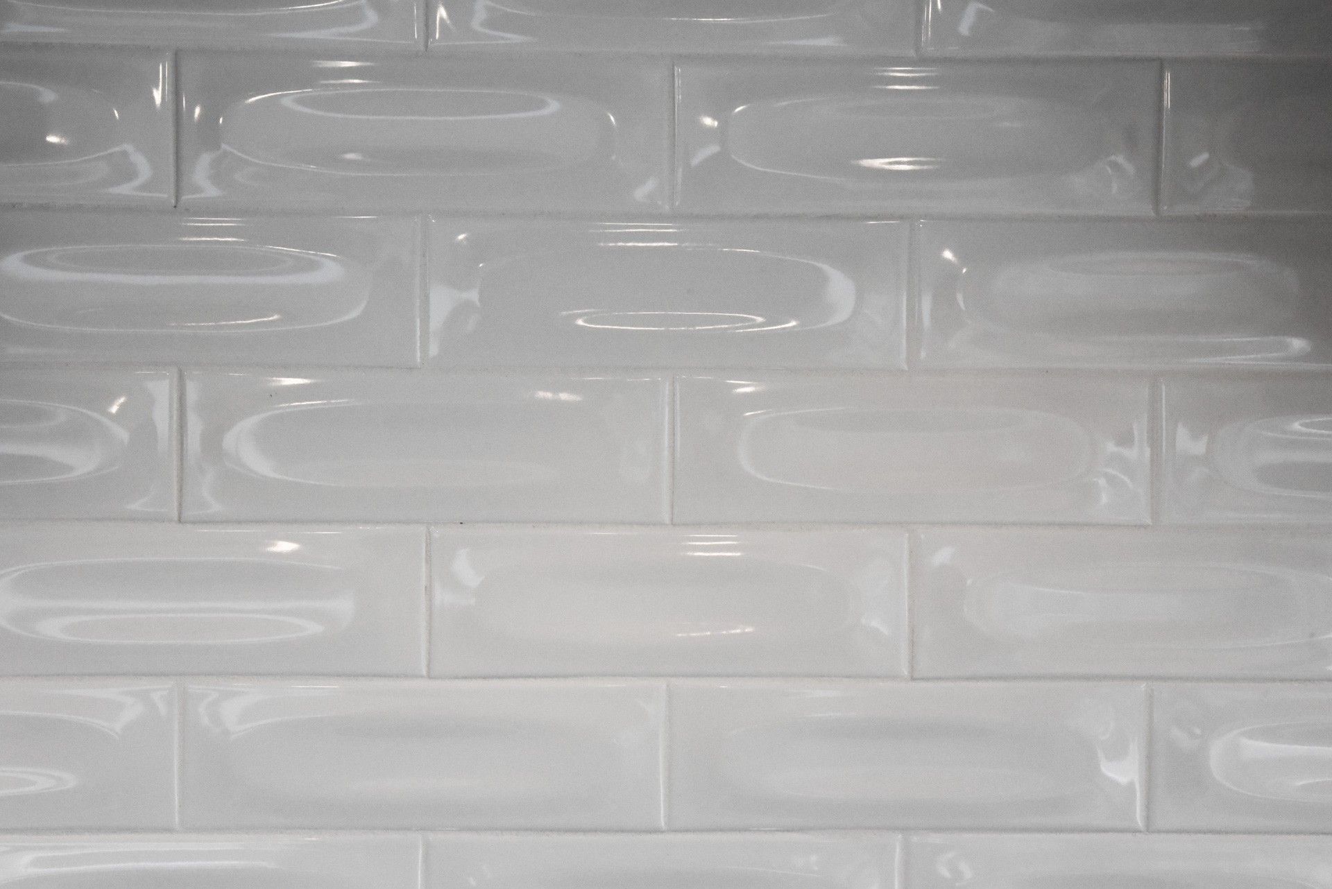 Van Alen tower apartments white beveled subway tile backsplash