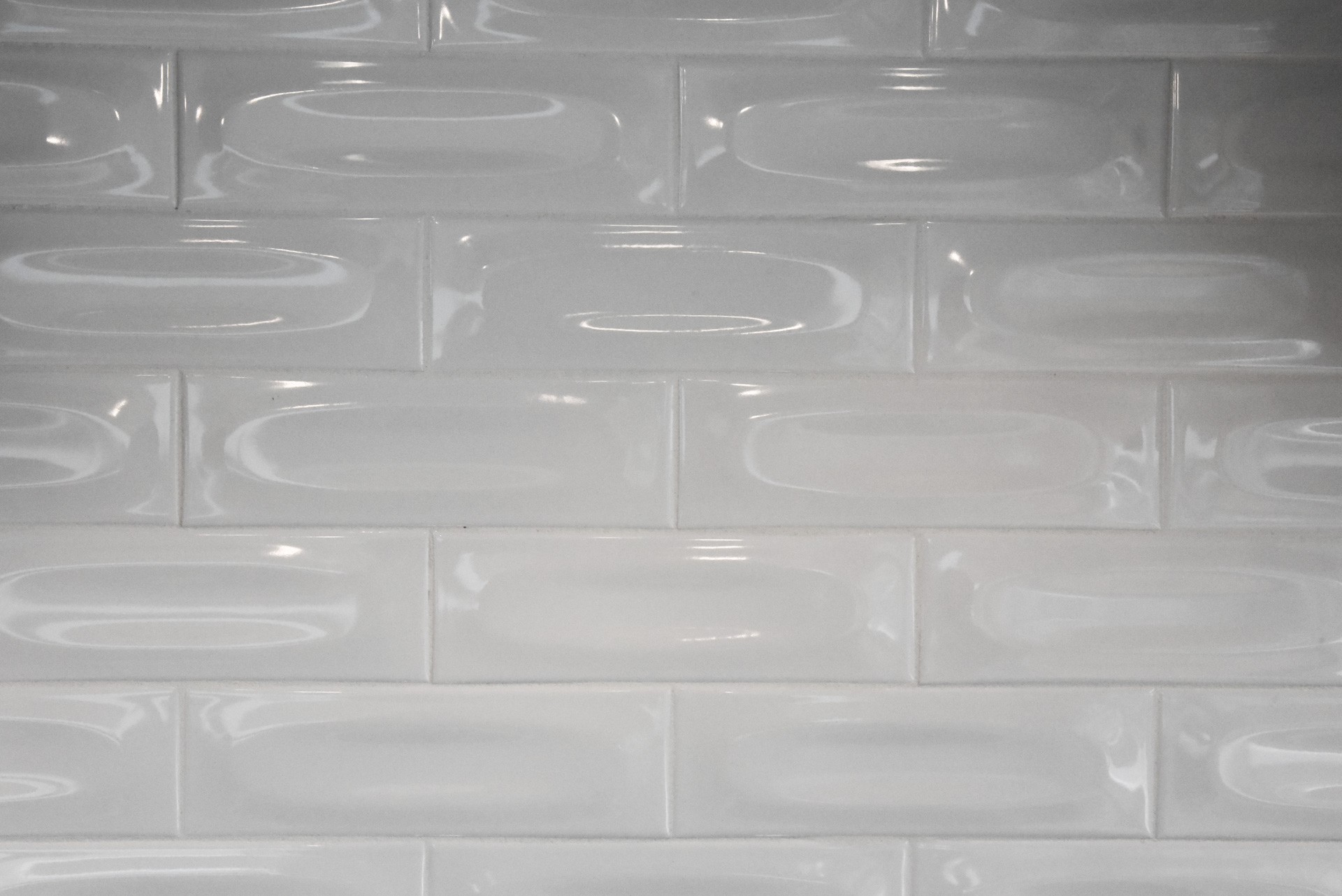 Van Alen tower apartments white beveled subway tile backsplash